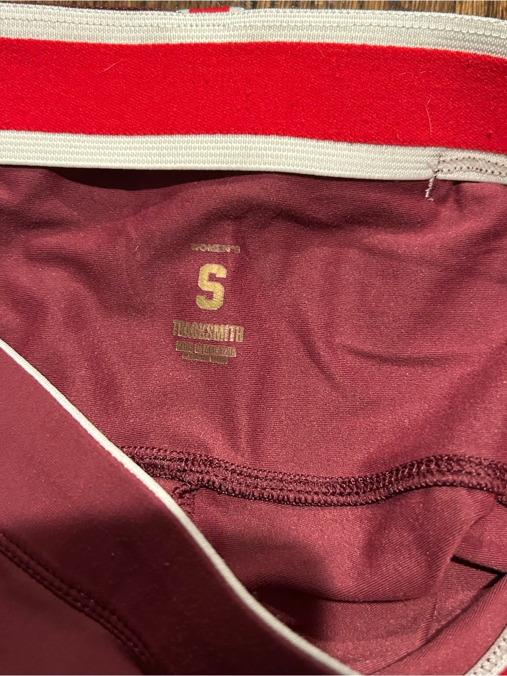 Tracksmith Maroon Women's Bike Shorts - Picture 4 of 6